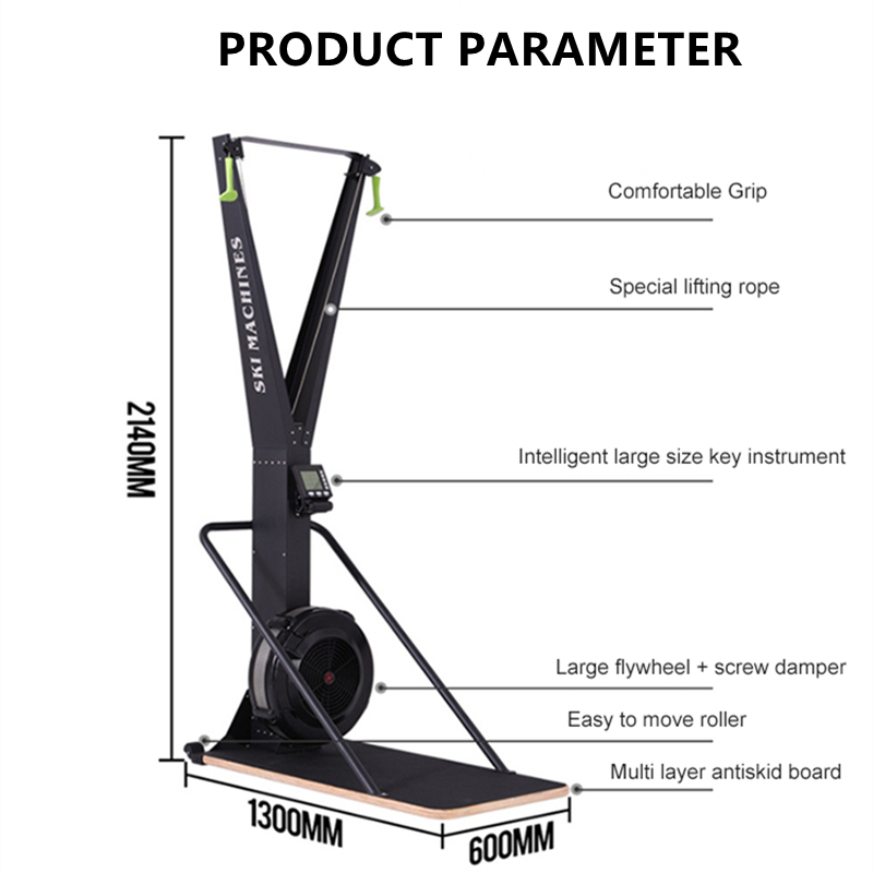 Commercial Air Resistance Ski Machine for Gym