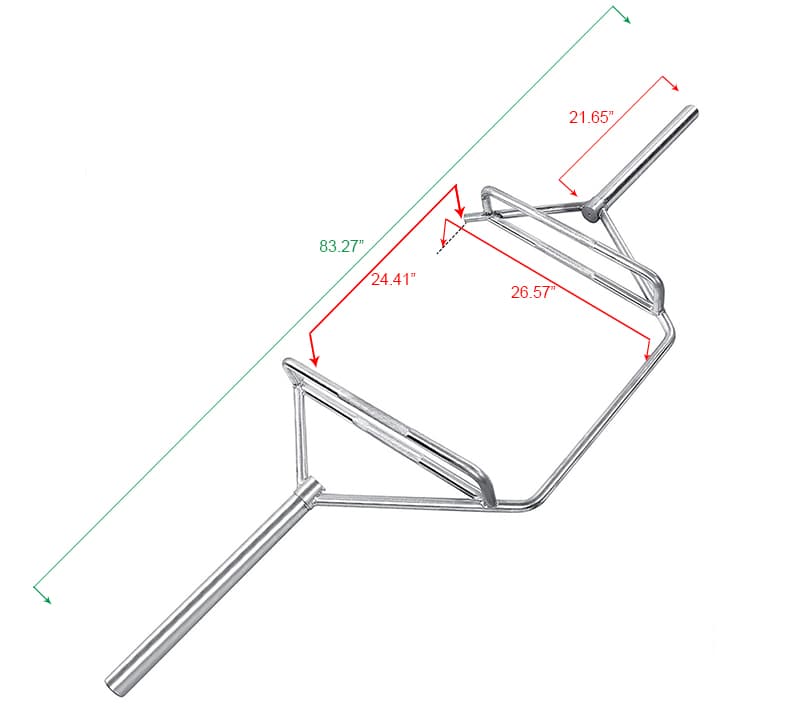 Heavy-Duty Open-Back Hex Bar | 77LB Rickshaw-Style Trap Bar