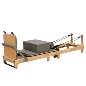 XYSFITNESS Oak Wood Foldable Pilates Reformer for Home