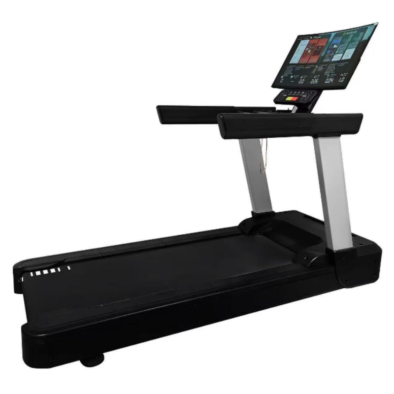 Commercial treadmill with advanced shock absorption system for joint safety