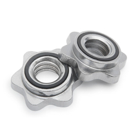1-Inch Chrome Spin Lock Collars for Standard Threaded Barbells