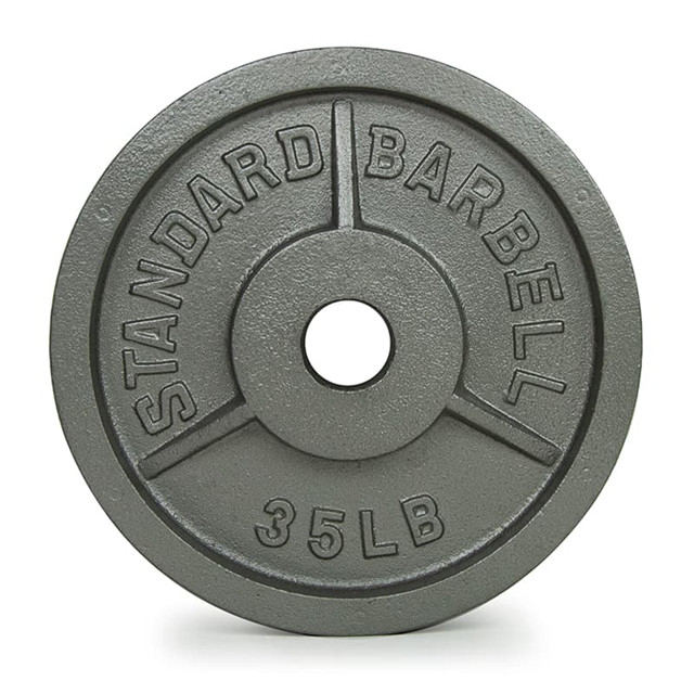 Cast Iron Standard Barbell Olympic Weight Plates – Old School – From 2.5LB to 45LB