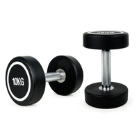 Custom Solid Steel Urethane Dumbbells (from 2KG to 50KG, 5LB to 100LB)