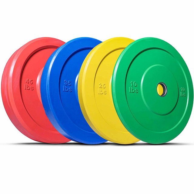 Olympic Barbell Rubber Bumper Plates – Colors (5KG to 25KG, 10LB to 55LB)