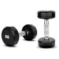 12 Sided Rubber Coated Dumbbells Set (2.5KG to 50KG)