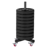 Gym Equipment Vertical Stand Weight Plate Rack with Wheels