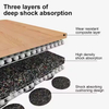 XYSFITNESS Wood Grain Series: Shock & Sound Absorbing Gym Rubber Flooring (15-50mm)