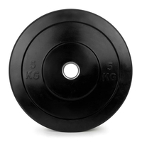 Solid Rubber Bumper Plates – Black (5KG to 25KG)