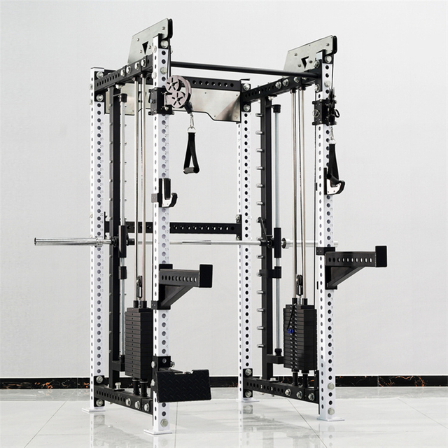 Squat Rack Cable Machine with Smith