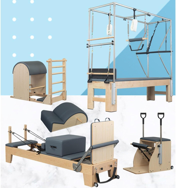 XYSFITNESS Solid Wood Foldable Pilates Studio Set (5-Piece)