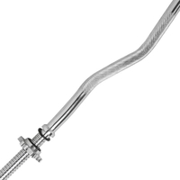 47-Inch EZ Curl Bar with Threaded Spin-Lock Collars