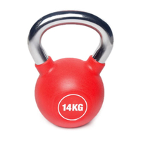 Urethane Coated Chrome Handle Kettlebells – Red, 14KG