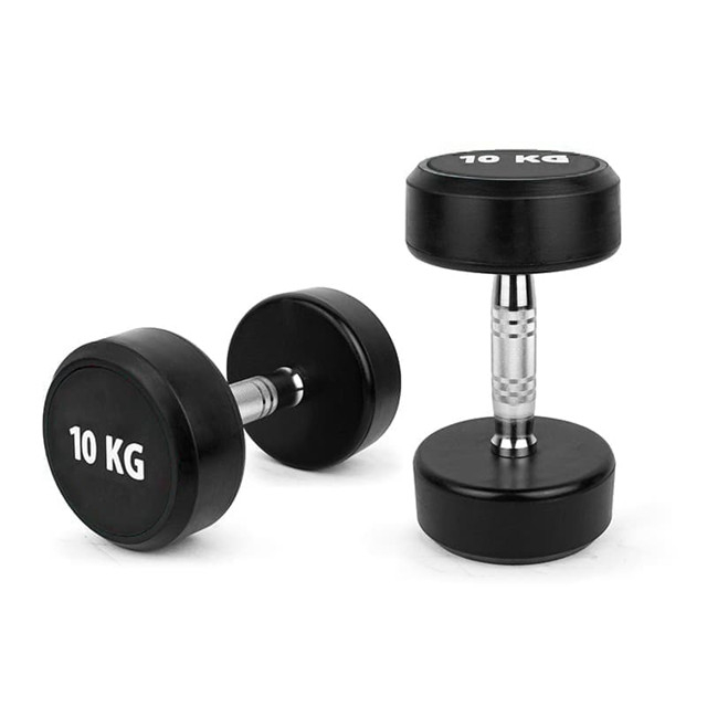 Custom Rubber Coated Round Dumbbells (2.5-50KG)
