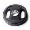 Gummibelagt grepp olympisk plattauppsättning - 2 grepphandtag (1,25 kg till 25 kg)